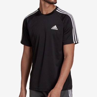  adidas Classic 3 Stripe Sereno T Shirt Mens