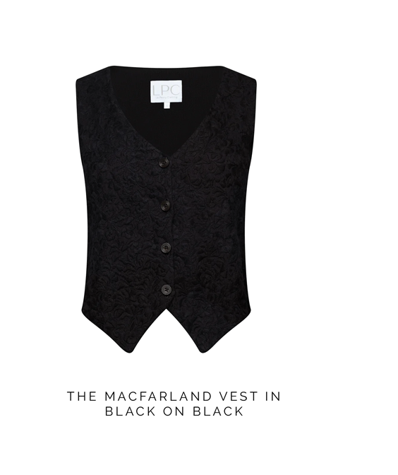 The MacFarland vest in black on black