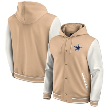  Darius Rucker Collection by Fanatics Tan  Baseball Full-Snap Tri-Blend Hoodie Jacket