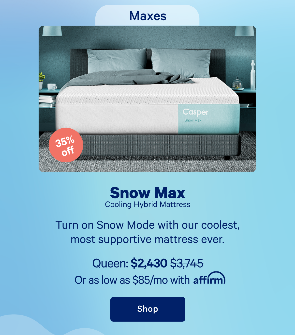 Snow Max Cooling Hybrid Mattress >> Shop now >>