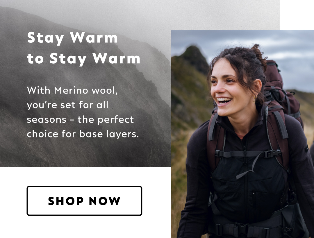 With Merino wool, you’re set for all seasons – the perfect choice for base layers. Shop Now.