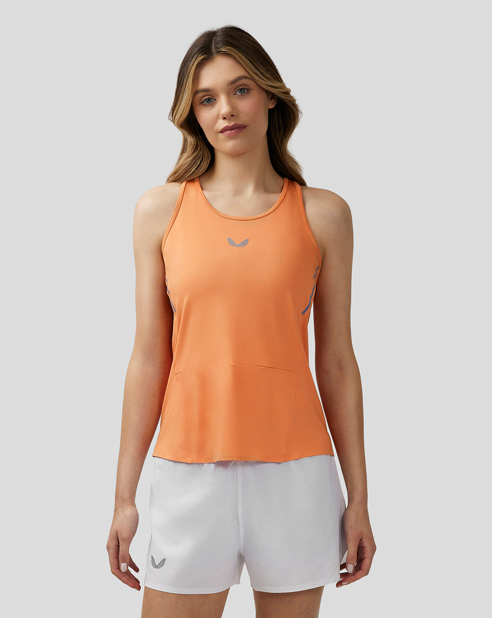 Image of Women’s Apex Lightweight Panelled Tank Top - Dusty Orange