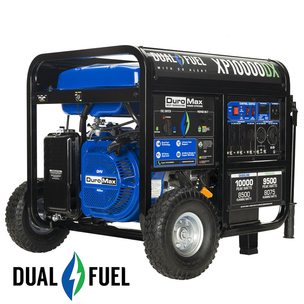 Image of 10,000 Watt Dual Fuel Portable Generator w/ CO Alert