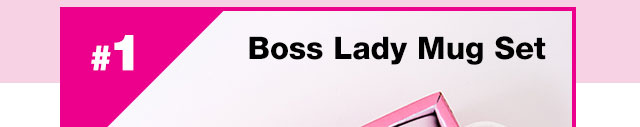 Boss lady mug set 