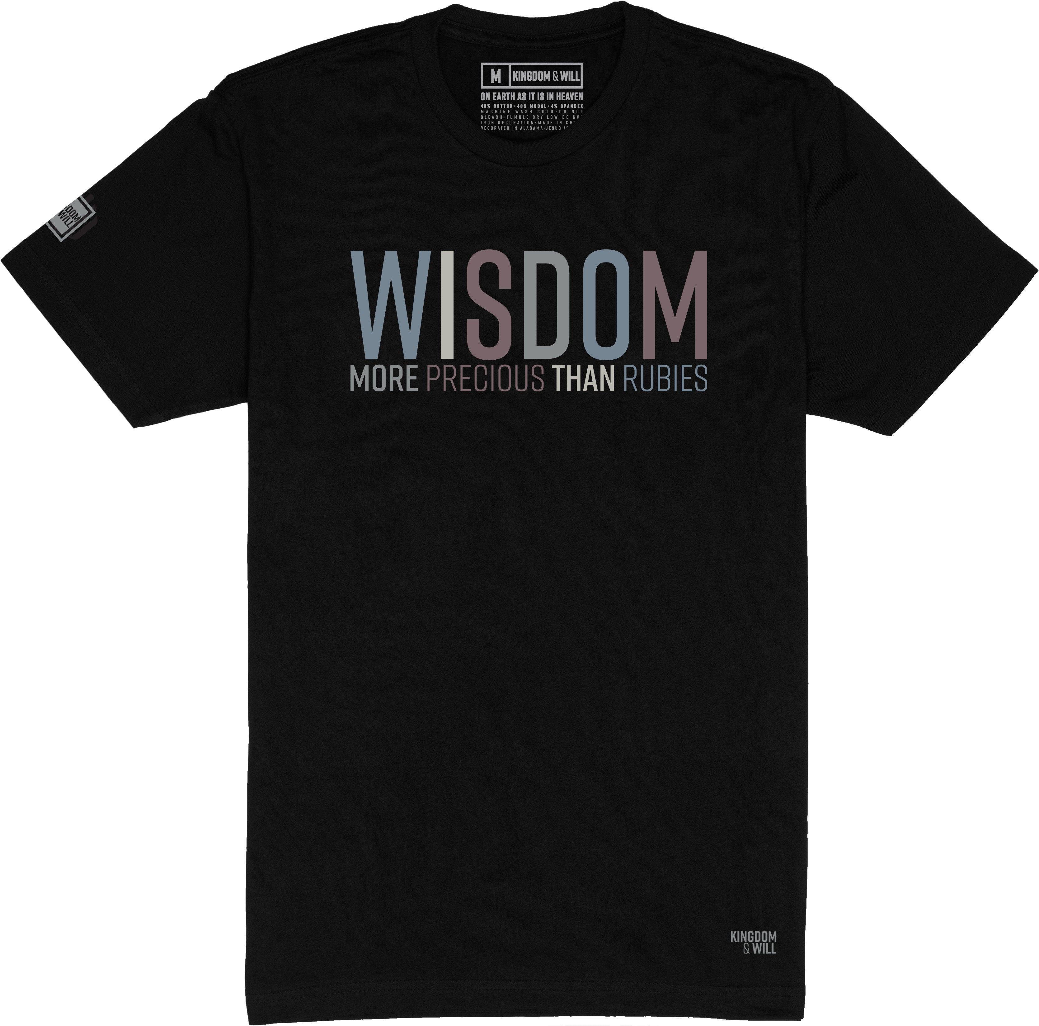 Image of Wisdom T-Shirt (Black & Multi-Grain) B-Stock