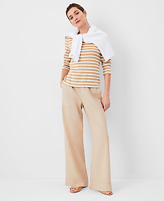 AT Weekend Easy Straight Leg Pants in Linen Blend