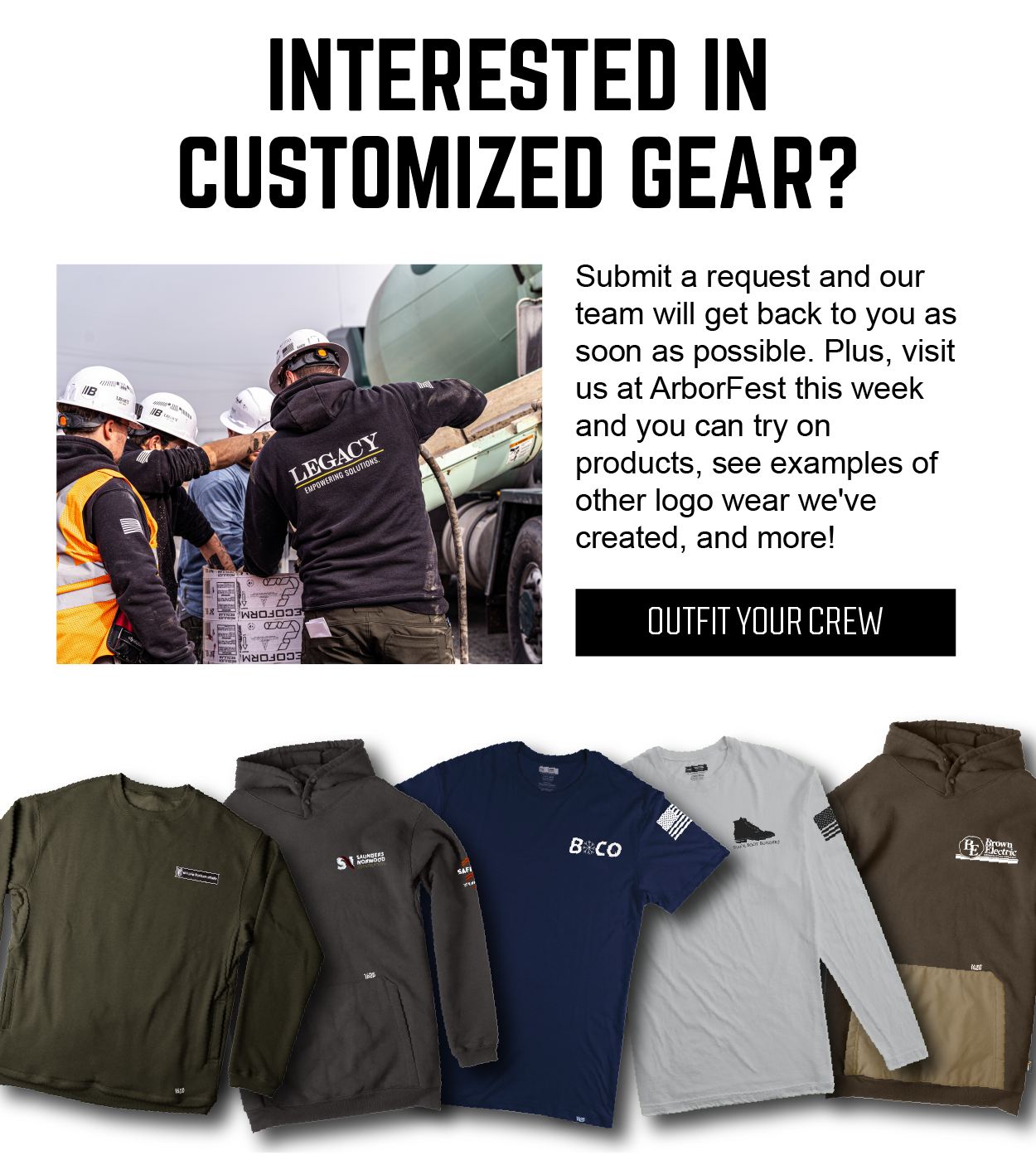 Interested in customized gear?