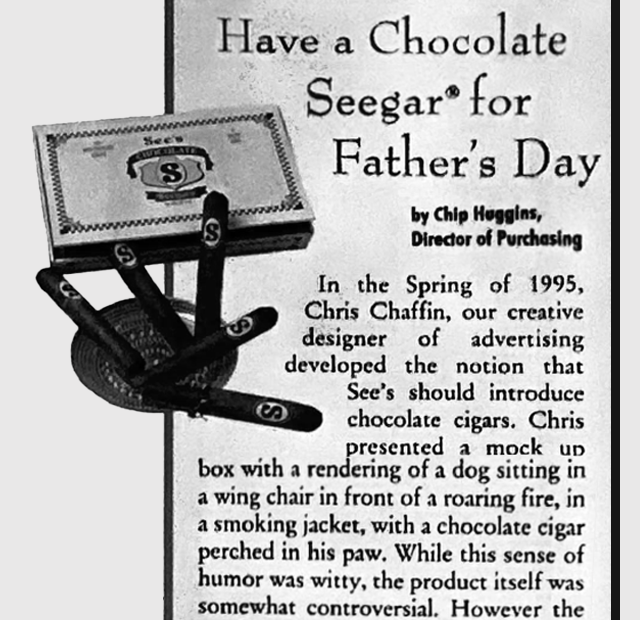 Flashback Article About the Launch of Milk Chocolate Seegars 