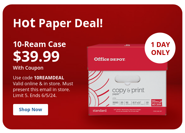 Red Top 10 Ream Case $39.99