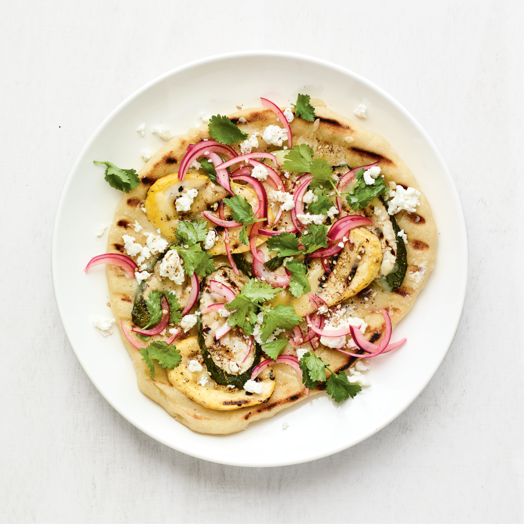 Grilled Pizza with Summer Squash