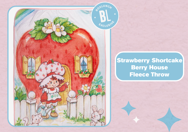 Strawberry Shortcake Berry House Fleece Throw