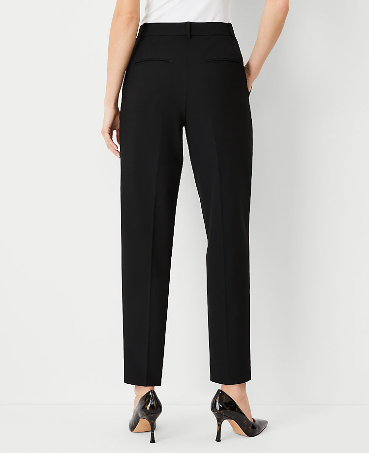 The High Rise Pleated Taper Pant in Seasonless Stretch