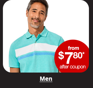 from $7.80* after coupon Men