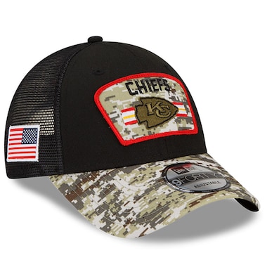  New Era Black/Camo  2021 Salute To Service Trucker 9FORTY Snapback Adjustable Hat