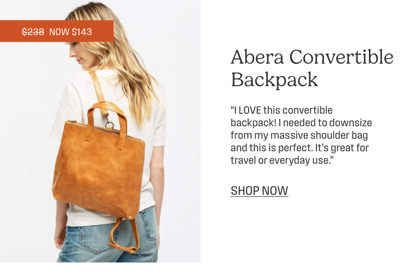 Shop the Abera Convertible Backpack