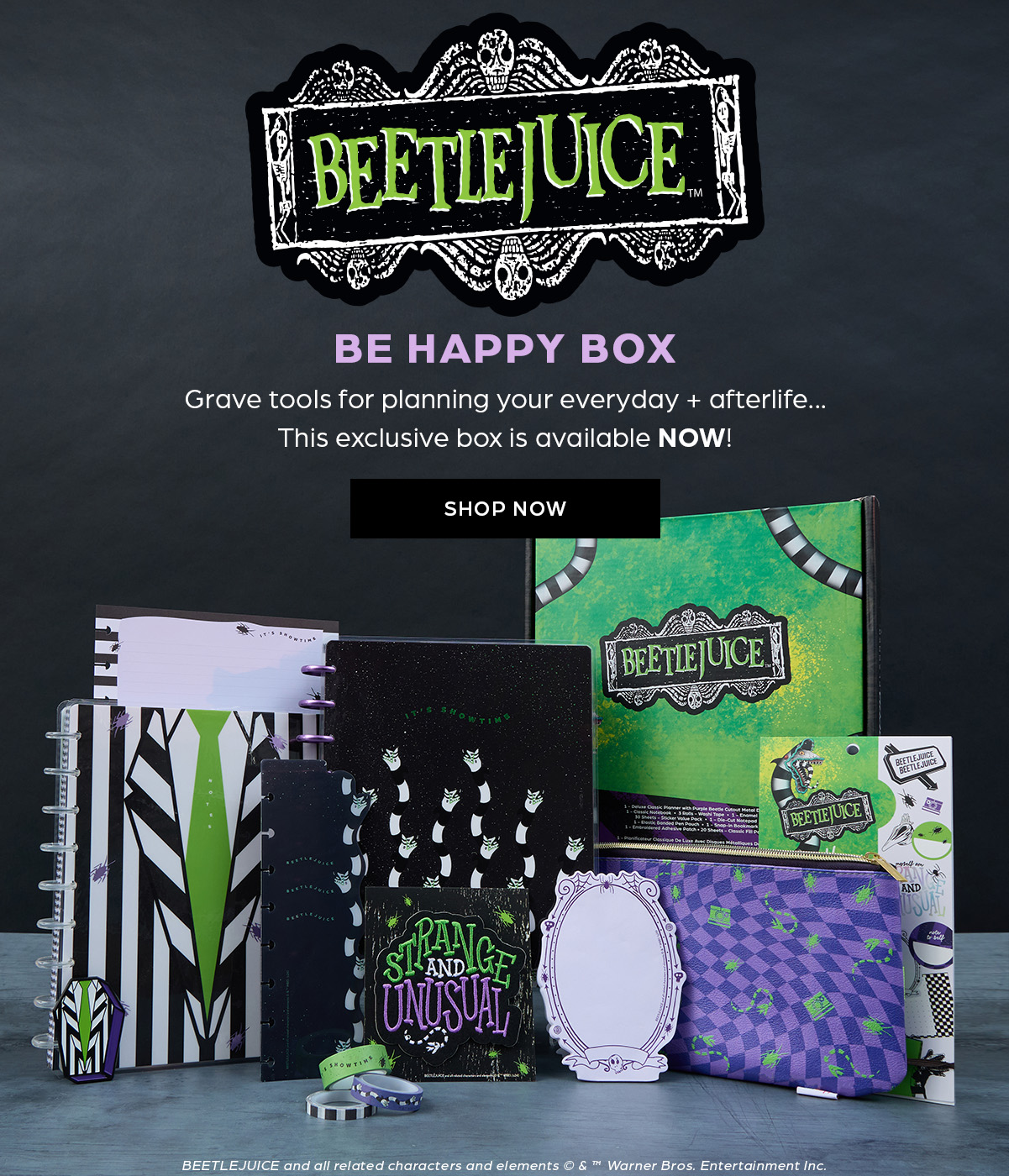 Beetlejuice Be Happy Box- Available Now!