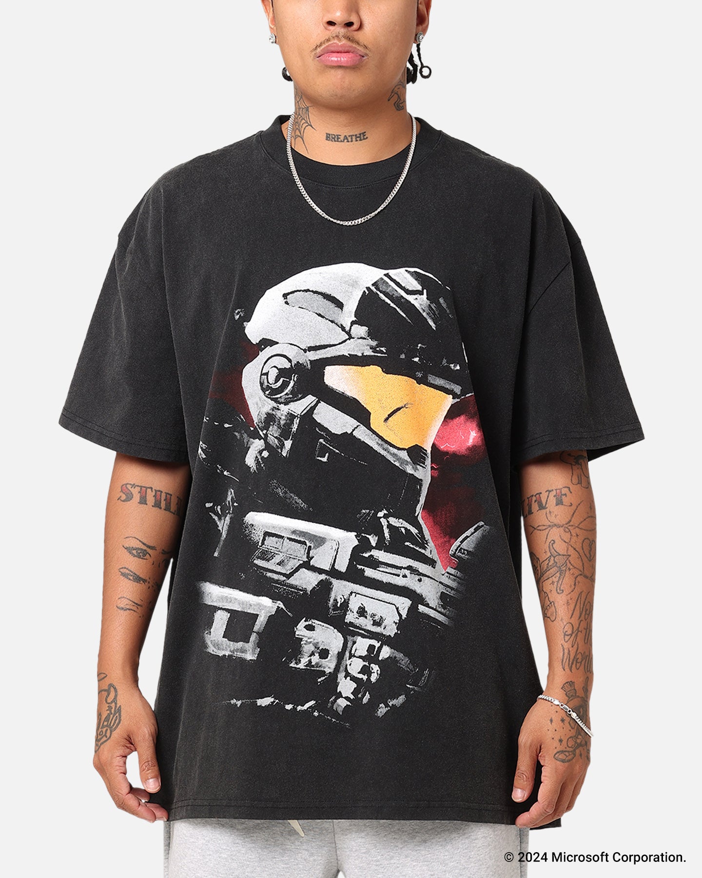 Image of Goat Crew X Halo Halo Reach Vintage T-Shirt Black Acidwash