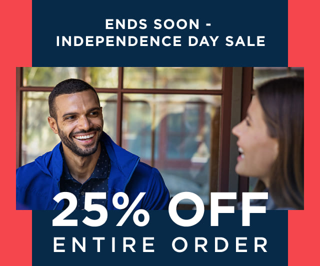 Ends Soon - Independence Day Sale - 25% Off Entire Order