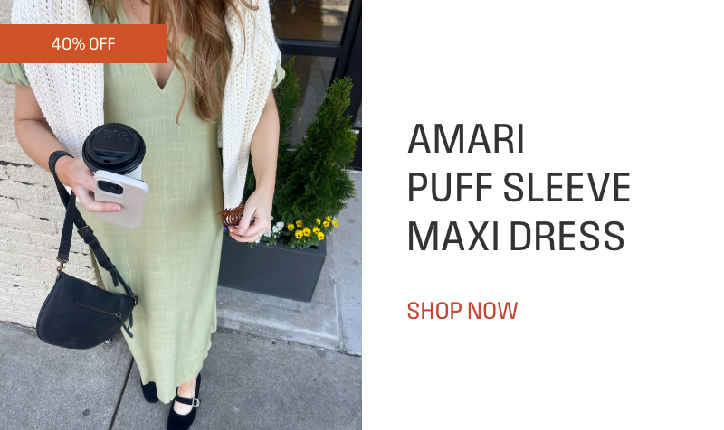 Shop the Amari Puff Sleeve Maxi Dress