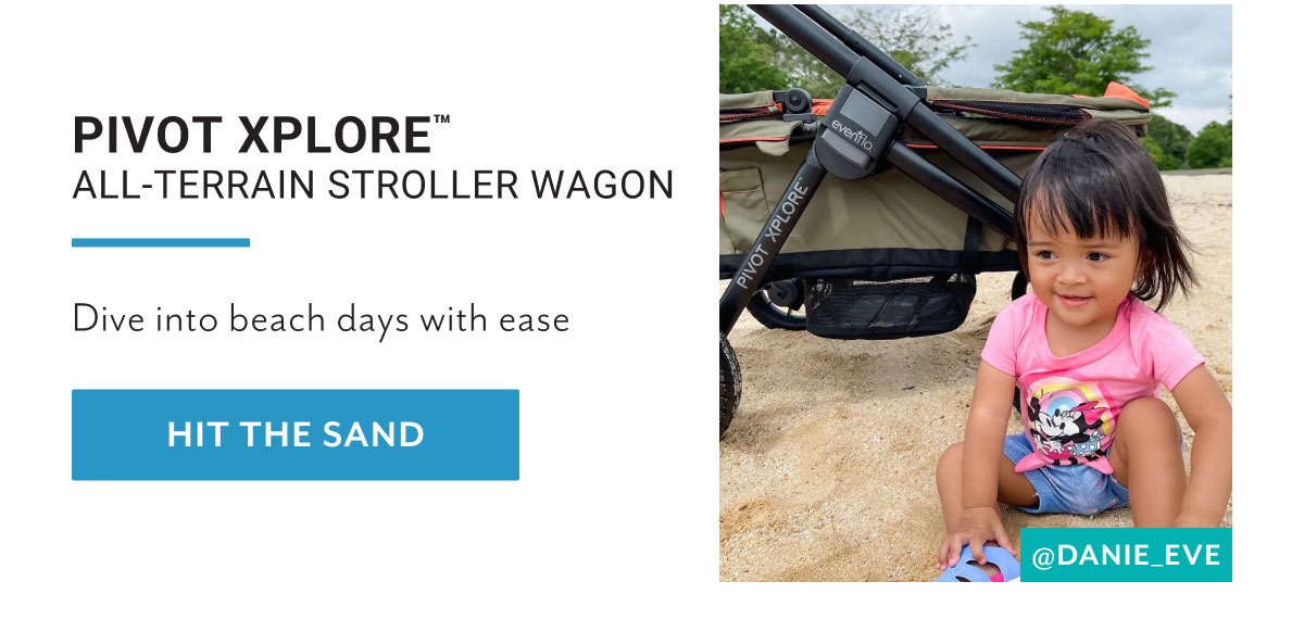 Pivot Xploreâ„¢ All-Terrain Stroller Wagon | Dive into beach days with ease | Hit the sand | @DANIE_EVE