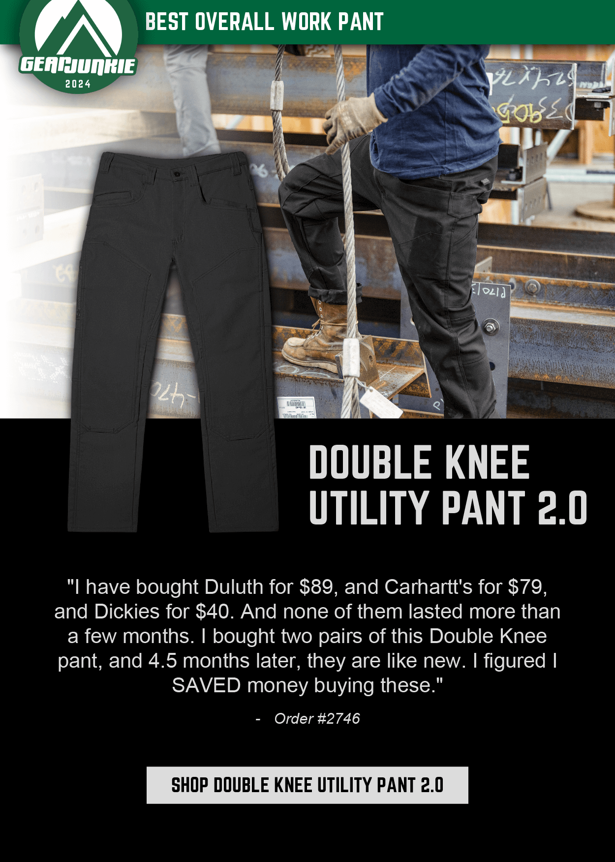 Double Knee Utility Pant 2.0