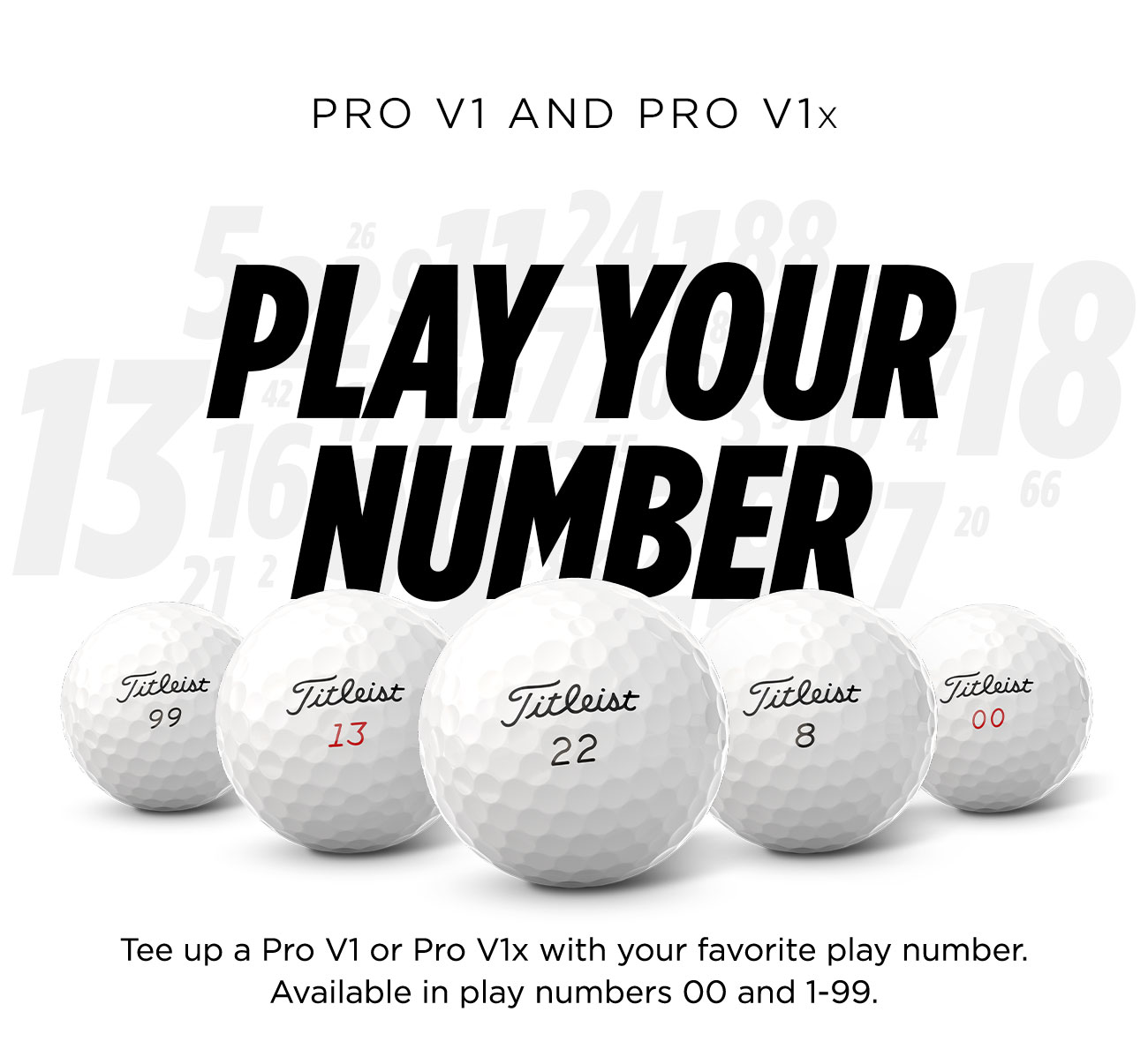 Pro V1 and Pro V1x Special Play Numbers