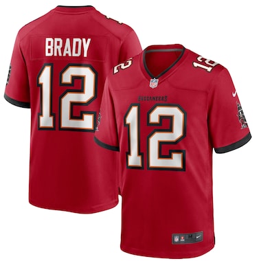  Nike Tom Brady Red  Game Jersey