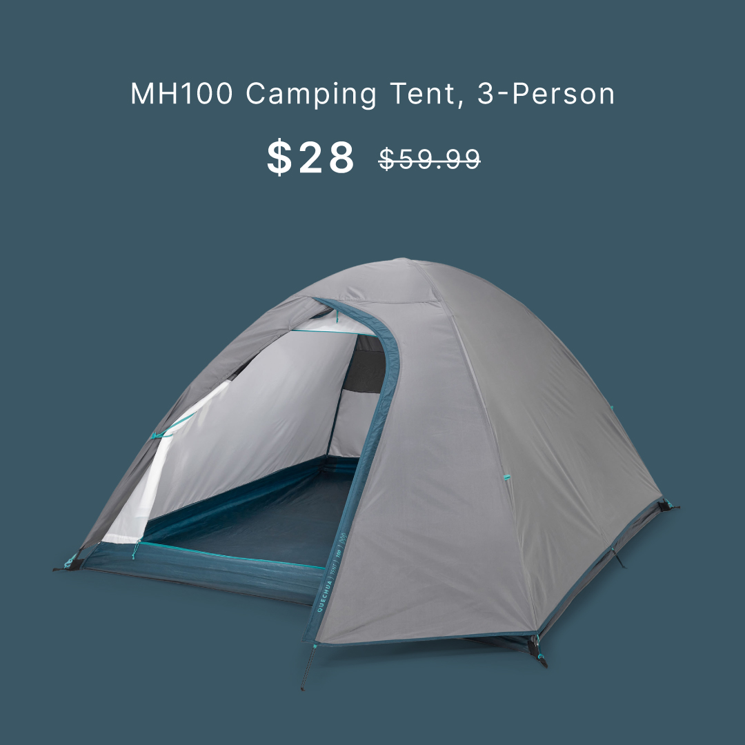 MH100 Camping Tent 3-Person, Now $28