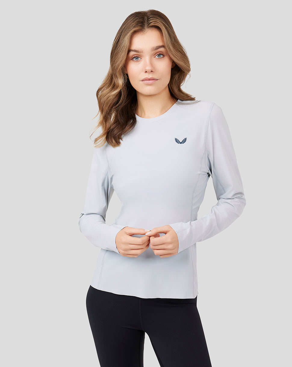 Image of Womens Mist Metatek Long Sleeve Training T-Shirt