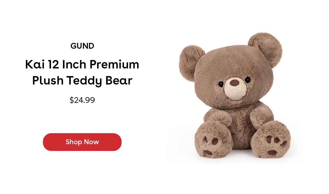 GUND Kai 12 Inch Premium Plush Teddy Bear $24.99 Shop Now