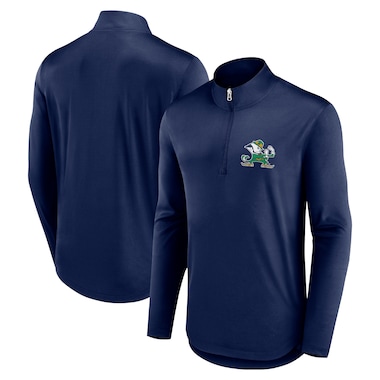  Fanatics Navy  Quarterback Mock Neck Quarter-Zip Top