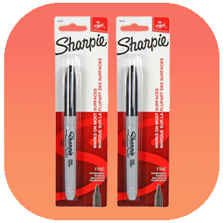 2 Sharpie fine point markers