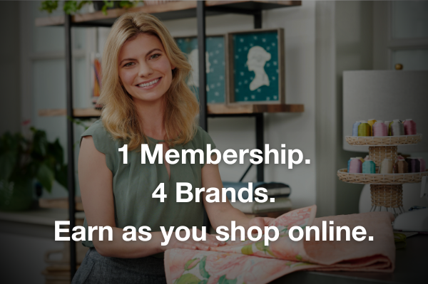 1 Membership. 4 Brands.  Earn as you shop online.