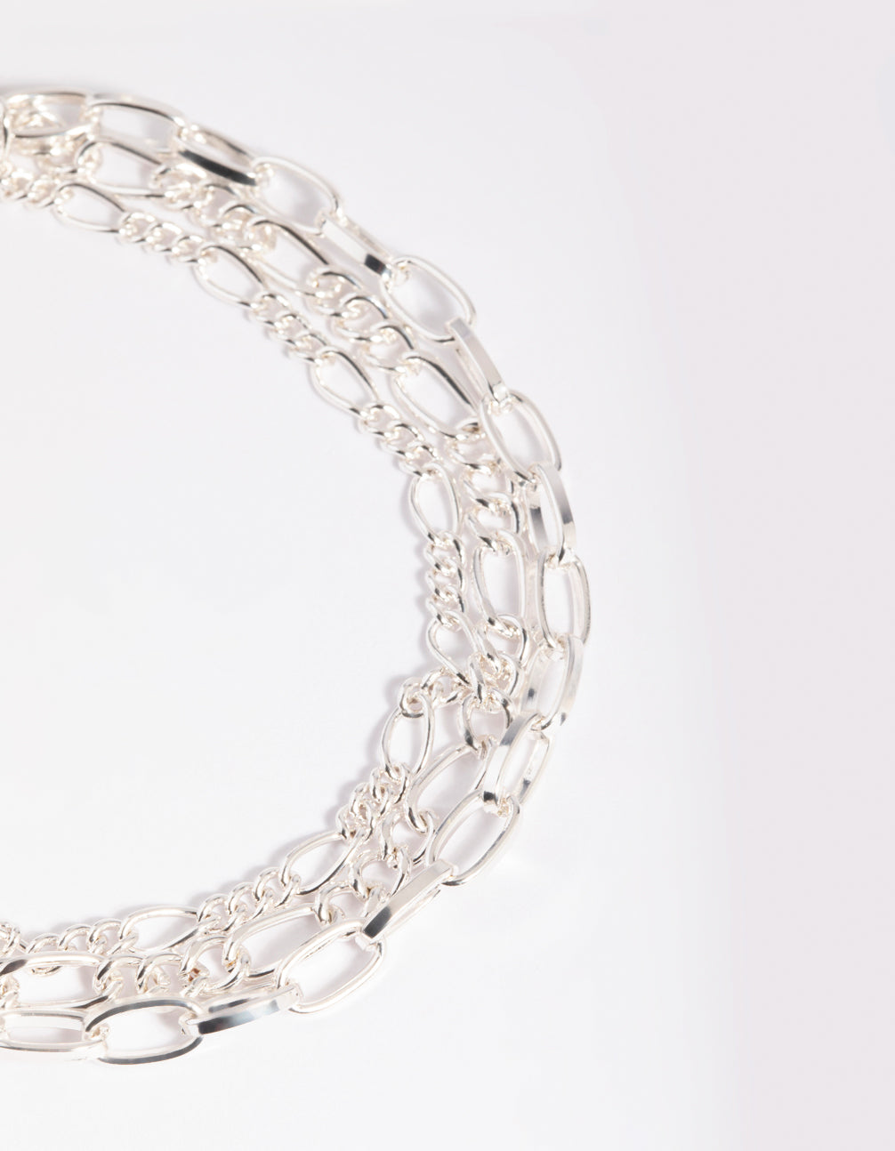 Image of Silver Triple Chain Anklet