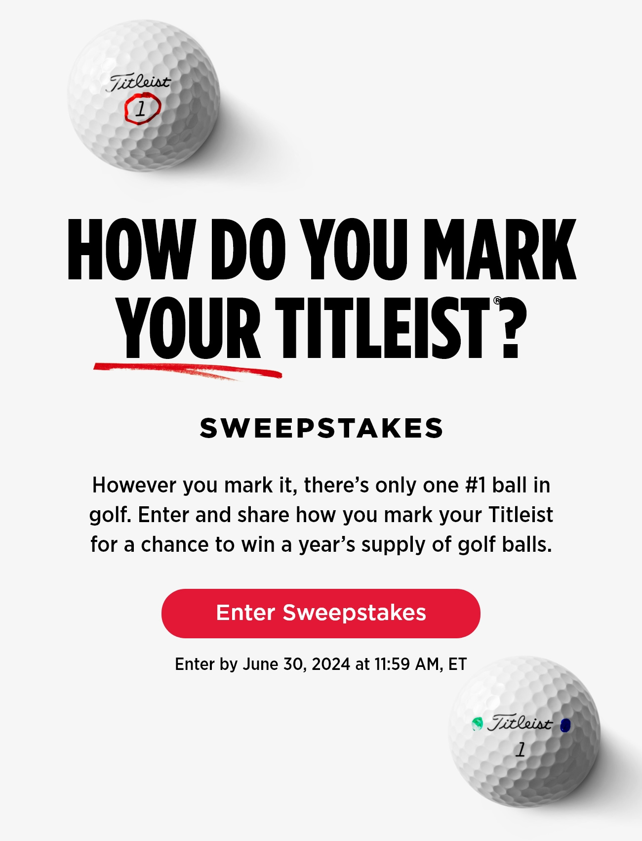 How Do You Mark Your Titleist Sweepstakes