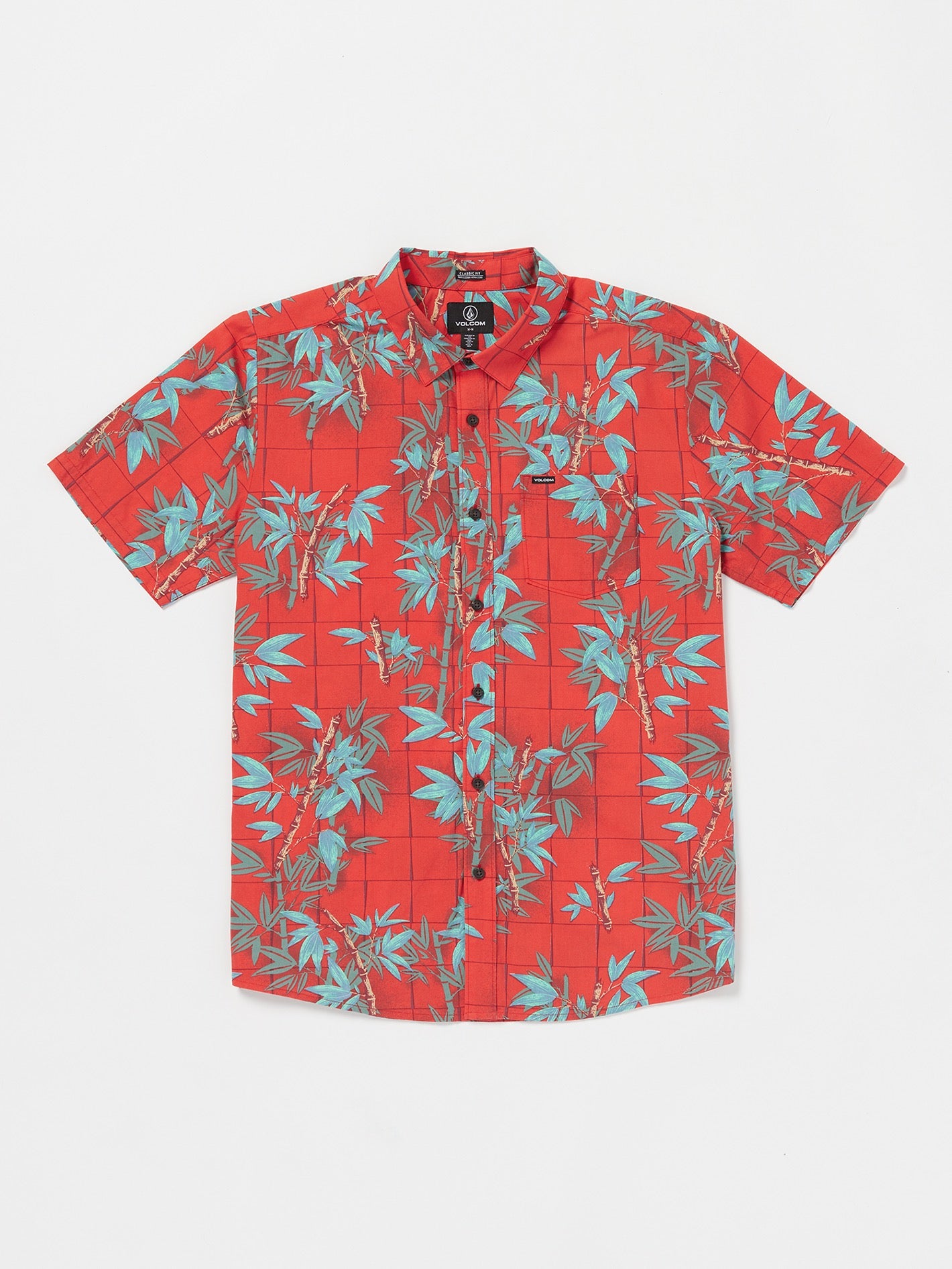 Image of Bamboozeled Floral Short Sleeve Shirt - Flash Red