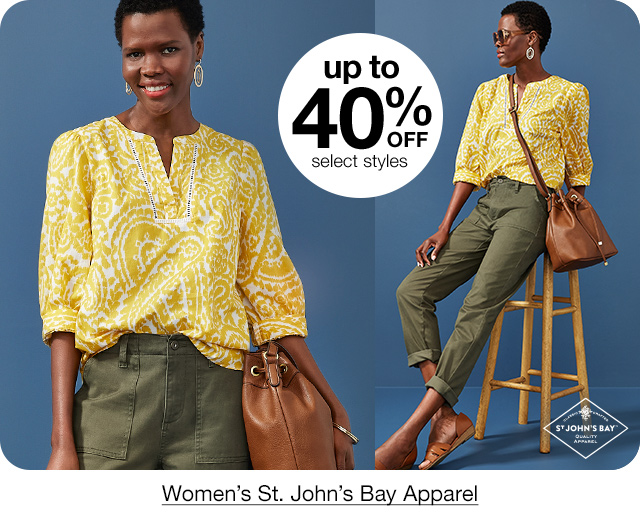 Up to 40% Off select styles. Women's St. John's Bay Apparel