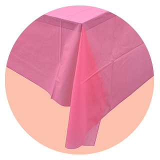 54x108-in. pink plastic table cover