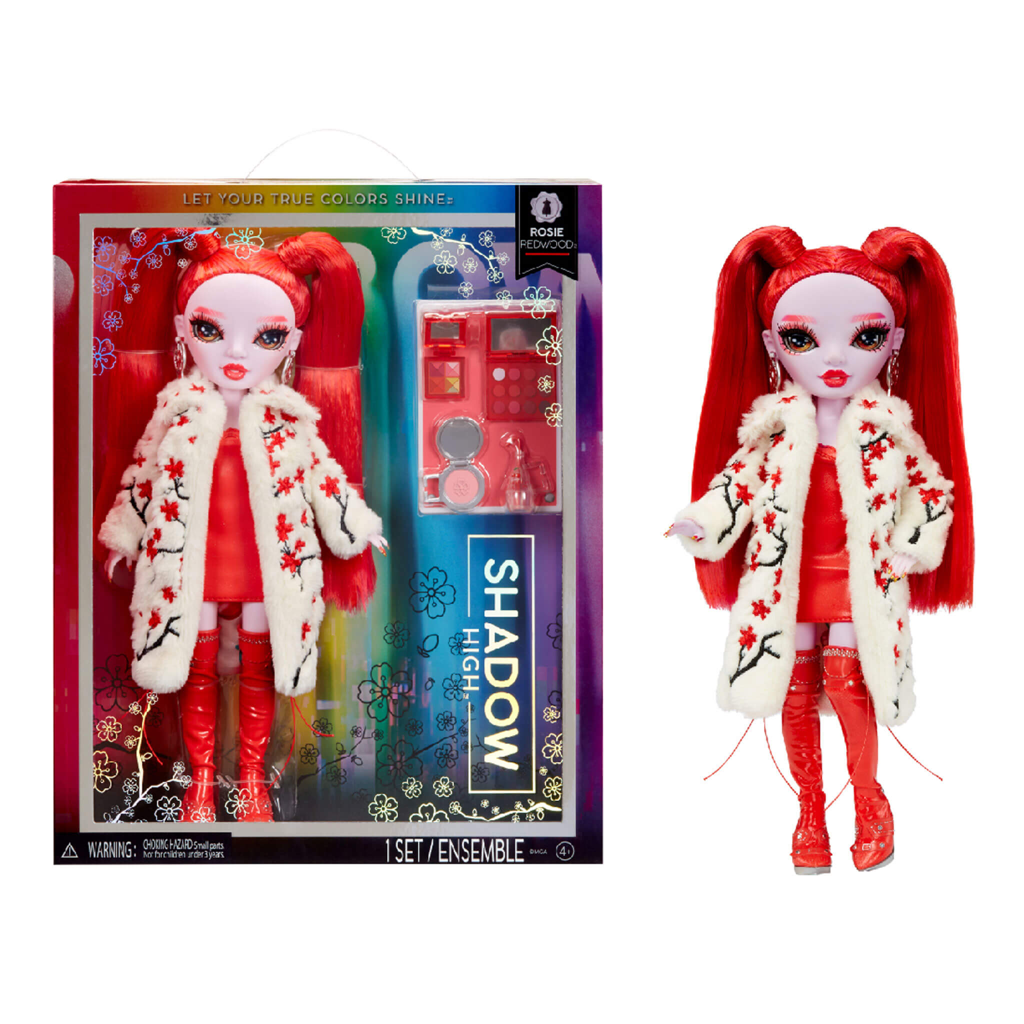 Image of Rainbow High Shadow High Rosie Redwood - Red Fashion Doll with Accessories