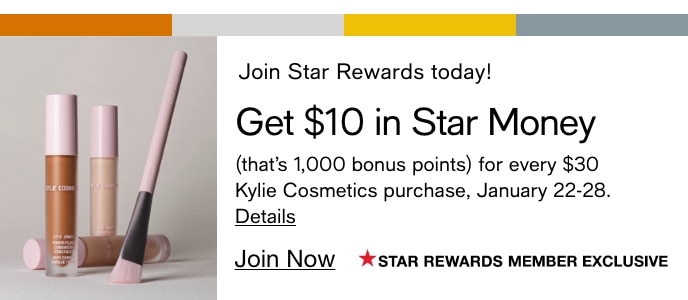 Get $10 In Star Money (That's 1,000 Bonus Points) For Every $30 Kylie Cosmetics Purchase, January 22-28