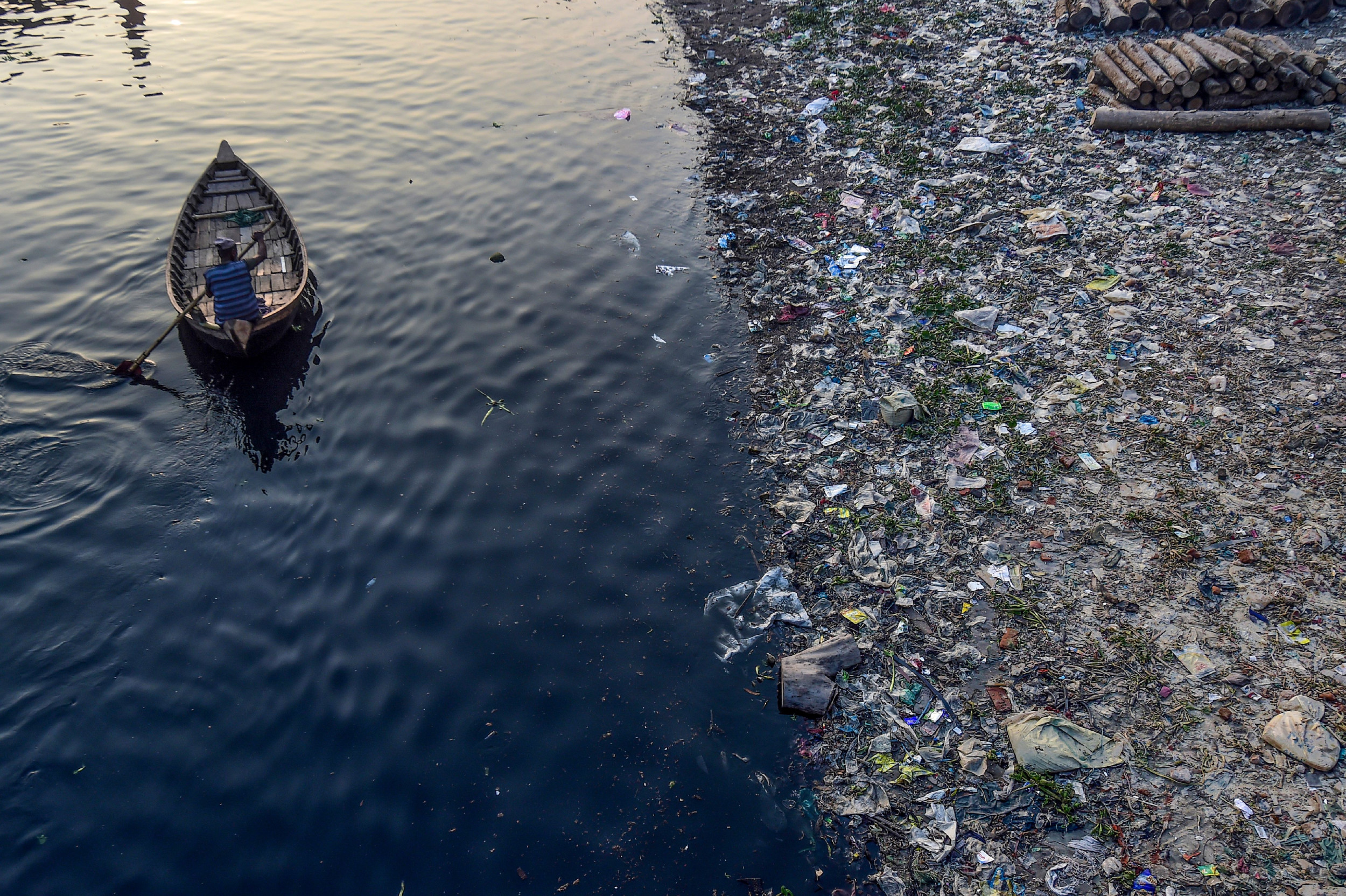 Plastic Waste river