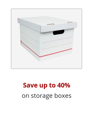 Save up to 40% on storage boxes