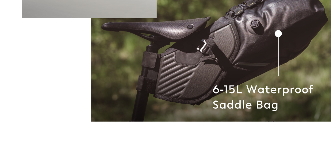 Riverside IPX6 Waterproof Saddle Bag Bikepacking 6-15L Bag Only