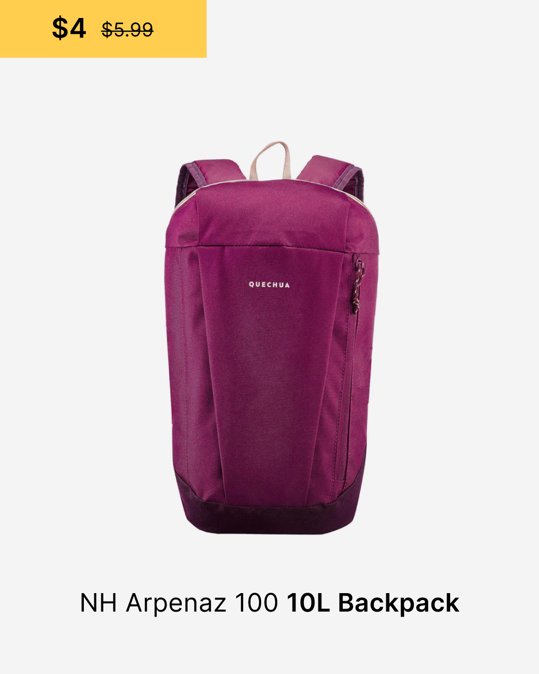 Now $4. NH Arpenaz 100 10L Backpack