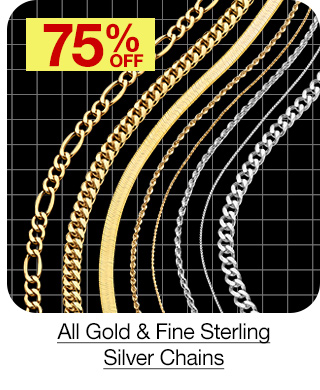 75% off All Gold & Fine Sterling Silver Chains