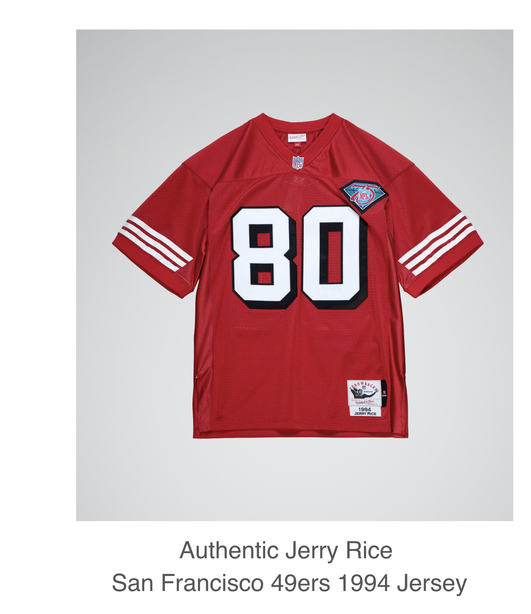 Authentic Jerry Rice San Francisco 49ers 1994 Jersey