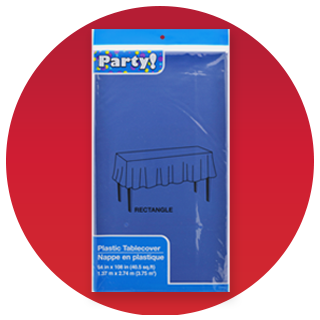 54x108-in. blue plastic table cover