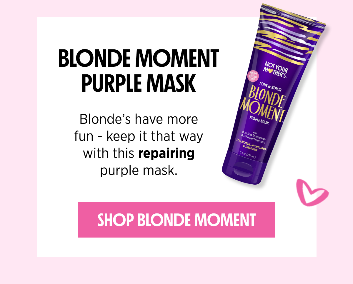 Blonde Moment Purple Mask