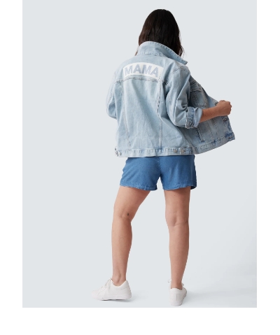 mama & baby matching maternity denim jacket