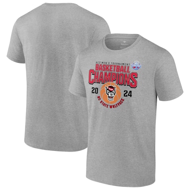  Fanatics Branded  Heather Gray  2024 ACC  Basketball Conference Tournament Champions T-Shirt